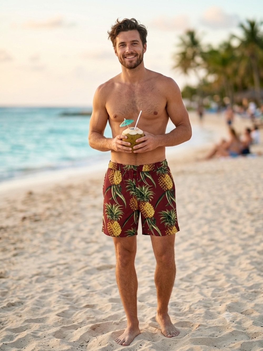 NWOT Topman Pineapples Drawstrings Shorts Men’s Medium